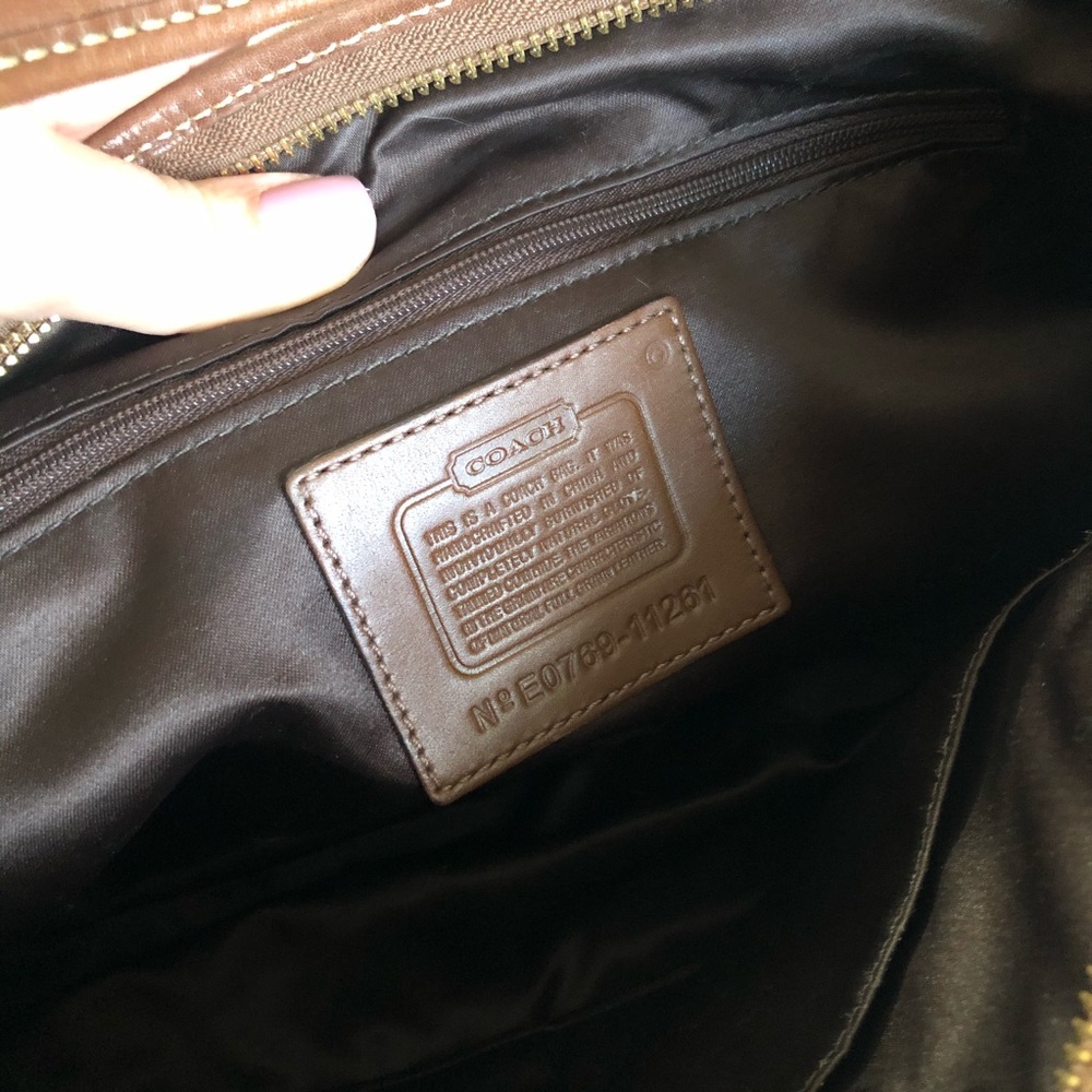 Coach brown leather shoulder bag - Picture 5 of 5